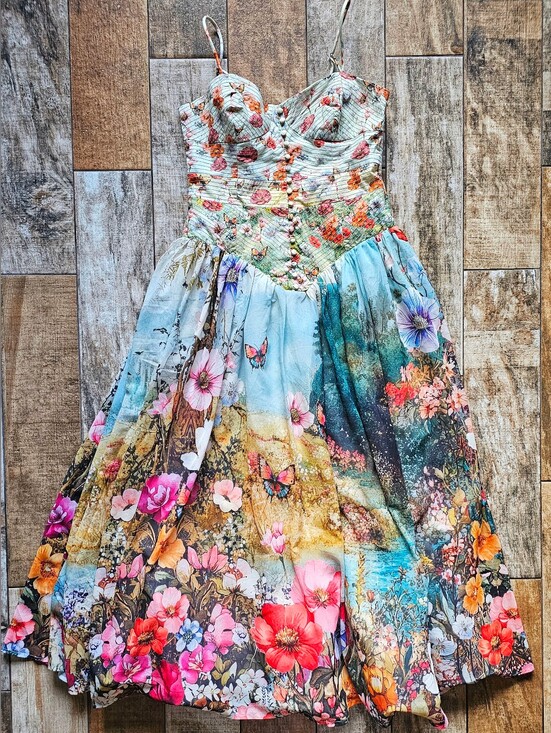Anthropologie Dresses & Skirts - NWT Anthropologie Muse Basque Waist Midi Dress Sz Medium Cottagecore Fairy
